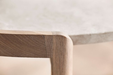 Stolik kawowy Bolia Mix Coffee table Ø46cm - beżowy travertine