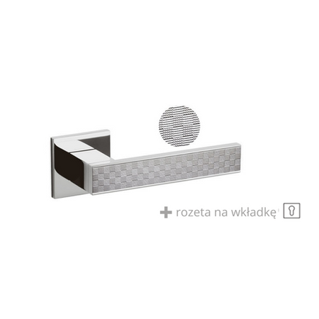 Klamka Olivari Diana Damier chrom + rozeta na wkładkę 