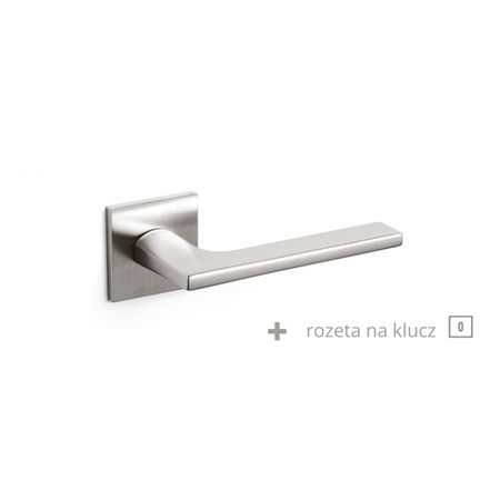Klamka Olivari Lotus Q stal nierdzewna + rozeta na klucz