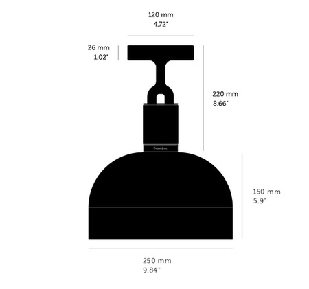 Lampa sufitowa Buster+Punch Forked Ceiling Shade Medium złota