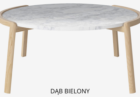 Stolik kawowy Bolia Mix Coffee table Ø94cm - biały marmur