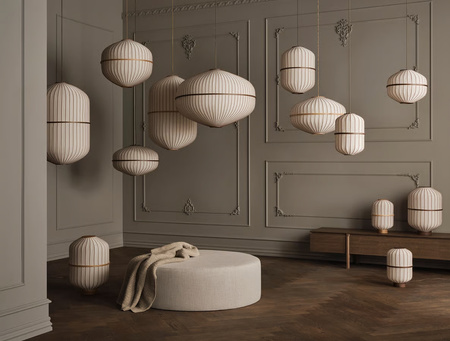 Lampa wisząca Bolia Lucén Pendant - Octagon Ø62 x H55 cm, dark oiled oak