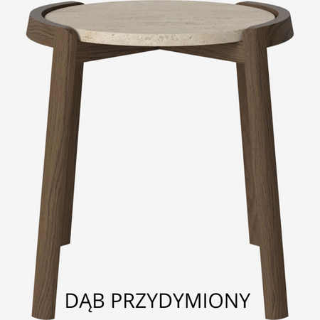 Stolik kawowy Bolia Mix Coffee table Ø46cm - beżowy travertine