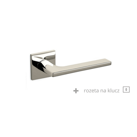Klamka Olivari Lotus Q nikiel + rozeta na klucz