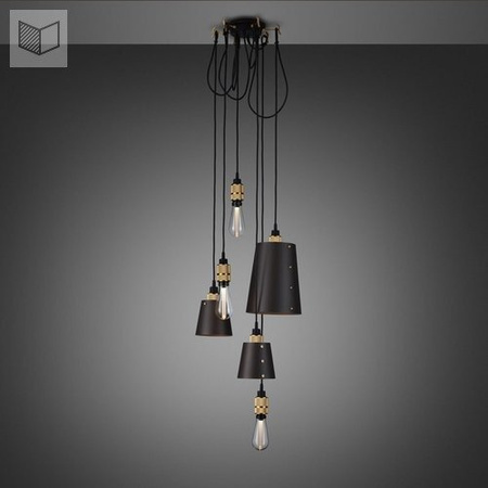 Lampa wisząca Buster + Punch Hooked 6.0 Mix grafitowy/złoty