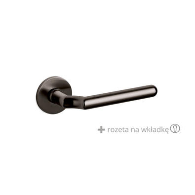 Klamka Olivari Virgola antracyt satyna + rozeta na wkładkę