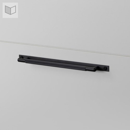 Uchwyt meblowy Buster+Punch Pull Bar Plate Linear - czarny M-29cm