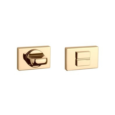 Rozeta Aprile - prostokątna Slim 7mm do WC, złoty