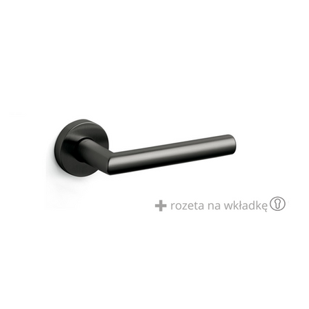 Klamka Olivari Serenella antracyt satyna + rozeta na wkładkę