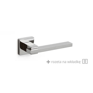Klamka Olivari Minerva Q chrom + rozeta na wkładkę 