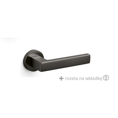Klamka Olivari Planet antracyt satyna + rozeta na wkładkę
