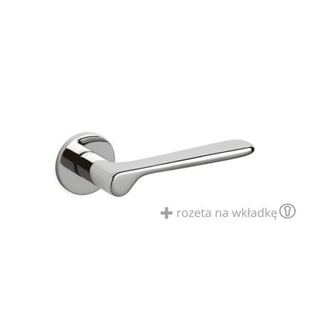 Klamka Olivari Plume chrom + rozeta na wkładkę