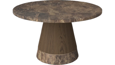 Stolik kawowy Bolia Piro Coffee Table Ø60cm ciemny dąb / marmur