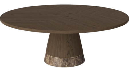 Stolik kawowy Bolia Piro Coffee Table Ø90cm ciemny dąb fornir / marmur