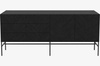 Komoda Bolia Luxe Sideboard - dąb czarny, czarne uchwyty
