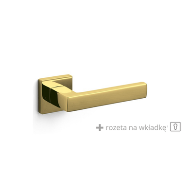 Klamka Olivari Planet Q złoty + rozeta na wkładkę 