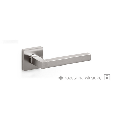 Klamka Olivari Time Q stal nierdzewna + rozeta na wkładkę 