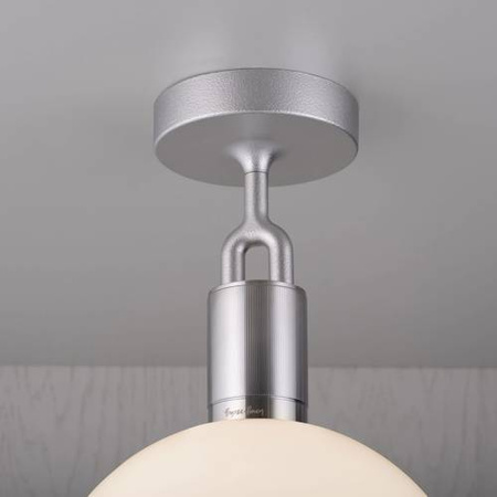 Lampa sufitowa Buster+Punch Forked Ceiling Globe Opal Large srebrna/opal