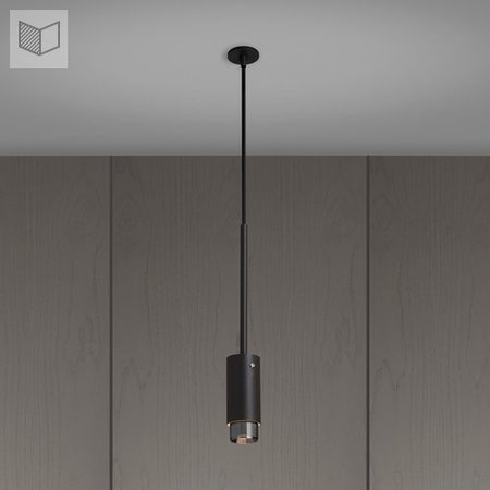 Lampa wisząca Buster + Punch Exhaust linear grafit/srebrny