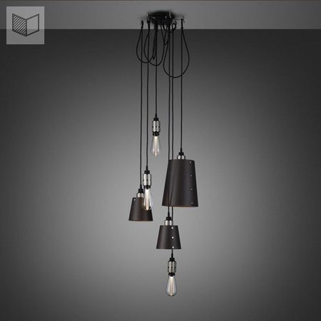 Lampa wisząca Buster + Punch Hooked 6.0 Mix grafitowa/srebrna