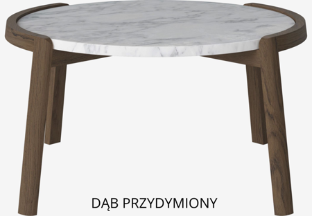 Stolik kawowy Bolia Mix Coffee table Ø65cm - biały marmur