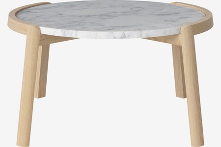 Stolik kawowy Bolia Mix Coffee table Ø65cm - biały marmur