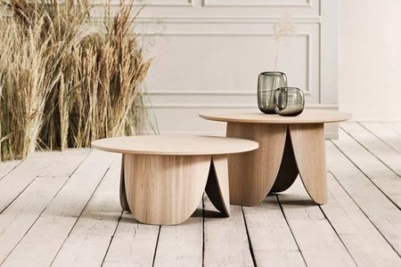 Stolik kawowy Bolia Peyote Coffee Table - Ø80,H35 cm - dąb bielony