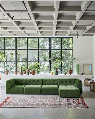 Wazon ceramiczny HKliving RIBBED matowy miętowy