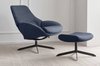 Fotel Bolia Saga armchair z czarnymi nogami Baize - grey