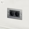 Gniazdo wtykowe Buster+Punch 2G Euro Socket srebrne