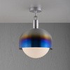 Lampa sufitowa Buster+Punch Forked Ceiling Shade Globe Opal Large stalowy palony/opal